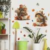 Cartoon Autumn and Winter Squirrel Hazelnut Bedroom Living Room Home Beautification and Decoration Stickers
