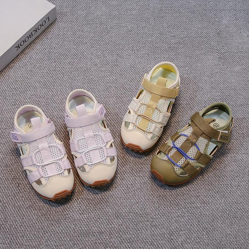 Children Casual Shoes Mesh Breathable Kids Tennis Shoes Toes Capped 2025 Summer Brand New Boys Girls Sandals Soft Sole Non-slip