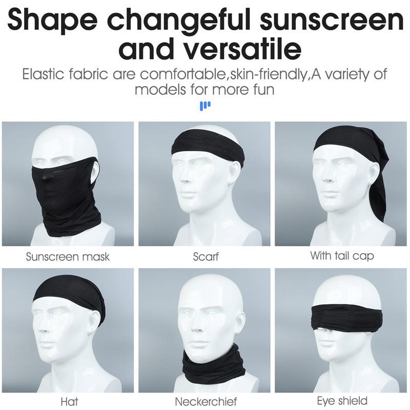 WEST BIKING Casquette d'été respirante pour cyclisme Couvre-visage anti-UV en soie glacée Foulard de sport d'extérieur Masque anti-poussière pour hommes et femmes