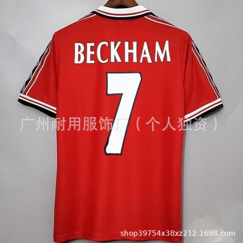Retro Man L Red Devils Jersey No. 7 Replica Commemorative Edition Football