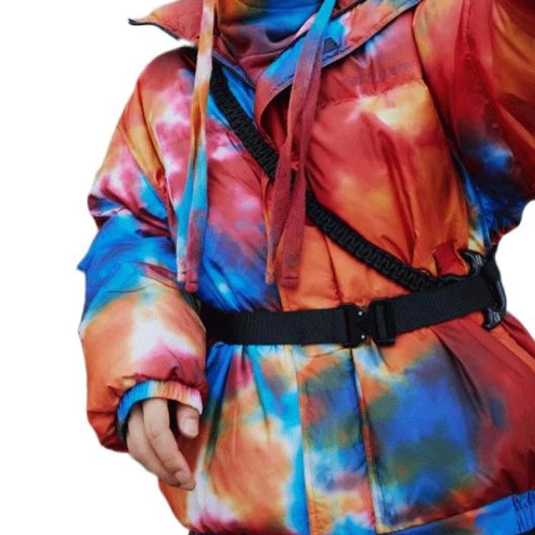 Li Ning CF Wu Xing Series Tie-Dye Volná Krátká Pánská Bunda z Kachního Peří Vícebarevná AYMR512-1