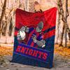Knights Flannel Blanket Soft Warm All-Season Throw, Design for Camping, Car Travel, Hiking Sofa, Bed, Office Perfect Gift for Parties