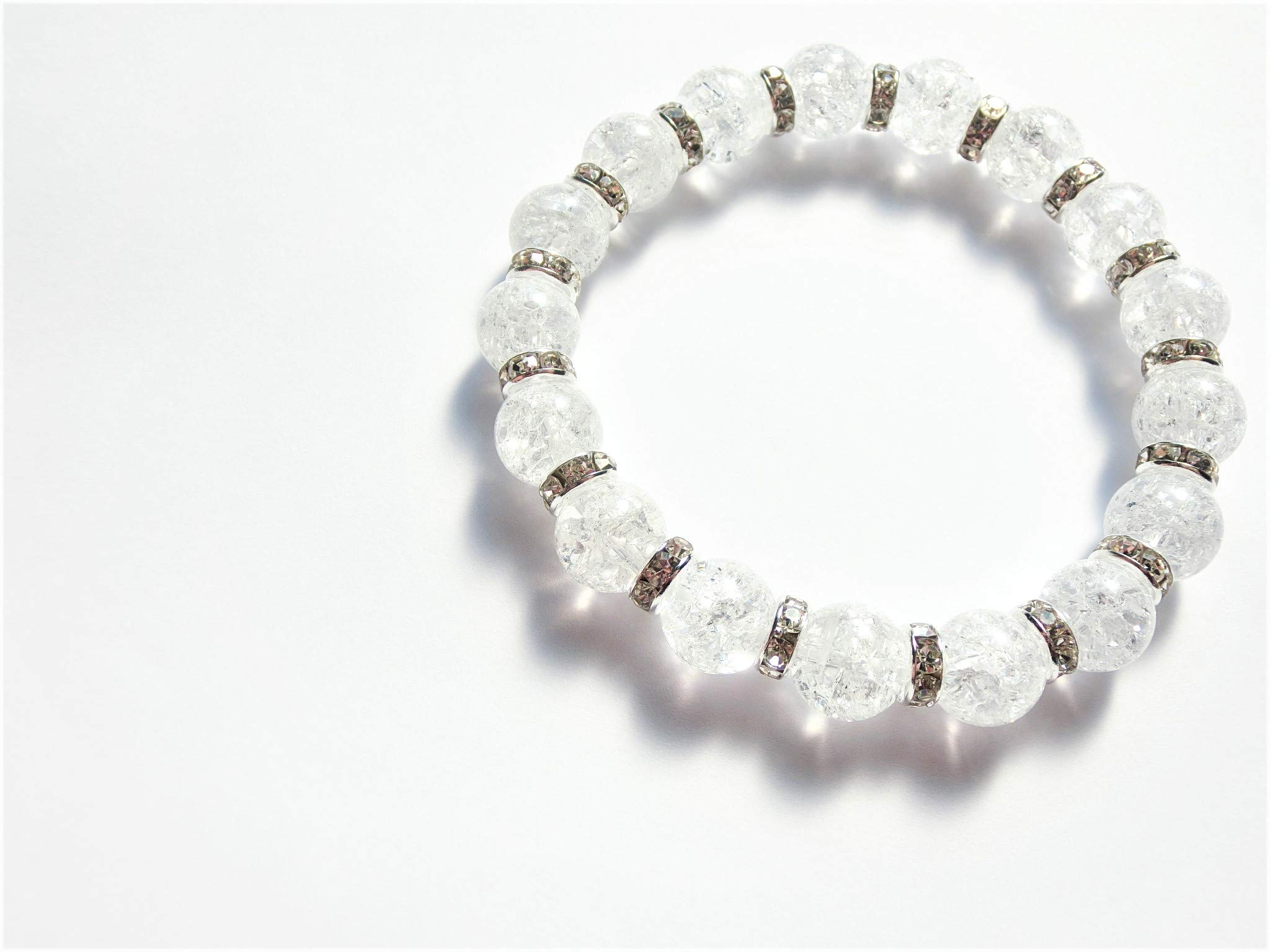 

Crack Quartz Power Stone Bracelet for Natural Stone 16cm Kanoishi [Purification/Health] Women, [Purification Set, Pebbles, Quartz, Healing] (Women s білий