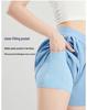 Women's Quick-Dry High Waist Running Shorts - Anti-Exposure, Fake Two-Piece Design with Inner Lining