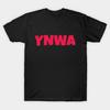 Men Black Print T-shirt Ynwa No-Cut Transfer Paper Print Cotton Tshirt