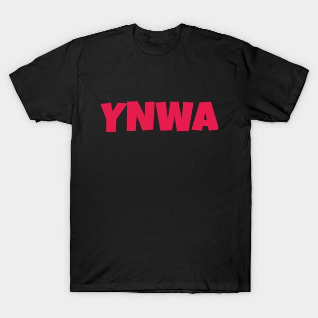 Men Black Print T-shirt Ynwa No-Cut Transfer Paper Print Cotton Tshirt 2XL