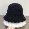New Wavy Edge Knitted Hat Women's Autumn and Winter Warm Bucket Hat Bucket Hat