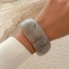 Smudge Acrylic Transparent Bangles Exaggerate Retro Hand Ring Chunky Bracelets Women  Girls