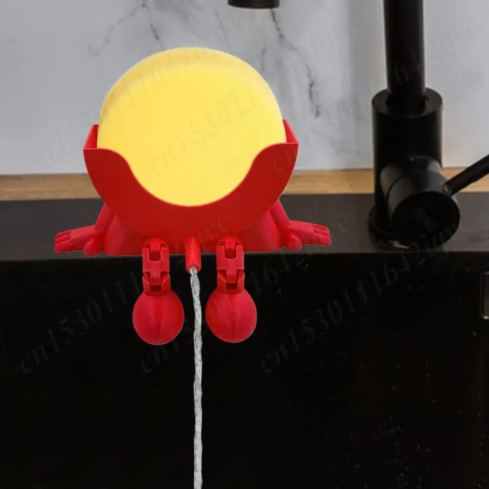Funny Soap Draining Rack Space Saving Sponge Rack Scrub Cloth Drain Holder Bathroom Surface