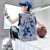 Boys Summer Quick Dry Basketball Vest Suit 5-14 Years Fashion Sleeveless T-shirt + Shorts 2-piece Kids Thin Sports Set