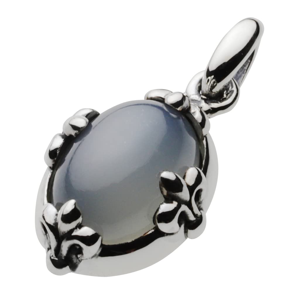 

Lily Frame Stone Pendant Moonstone fp0126 [Figmart] [Silver Accessory]