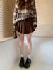 Fat Sister Corduroy Pleated A-Line Skirt for Women - High Waist Slimming Short Skirt for Autumn/Winter