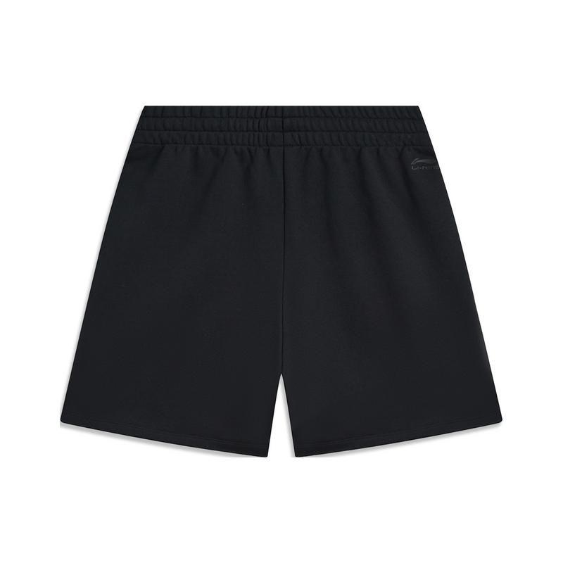 Li-Ning Sports Lifestyle Series Heart Straight Leg Knitted Casual Shorts Women Shorts Black AKSU626-2