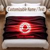Nottingham Forest Printed Flannel Blanket Custom Name Text Soft Warm Throw For Bedroom Holiday Gift