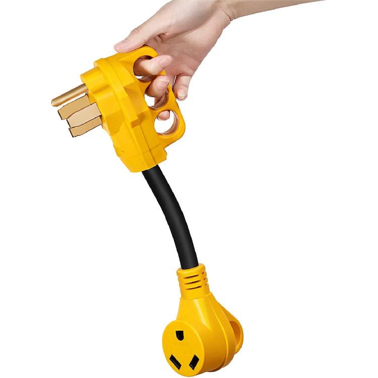 50 Amp To 30 Amp RV Adapter, Heavy Duty, Durable And Safer Plug With An Easier Grip