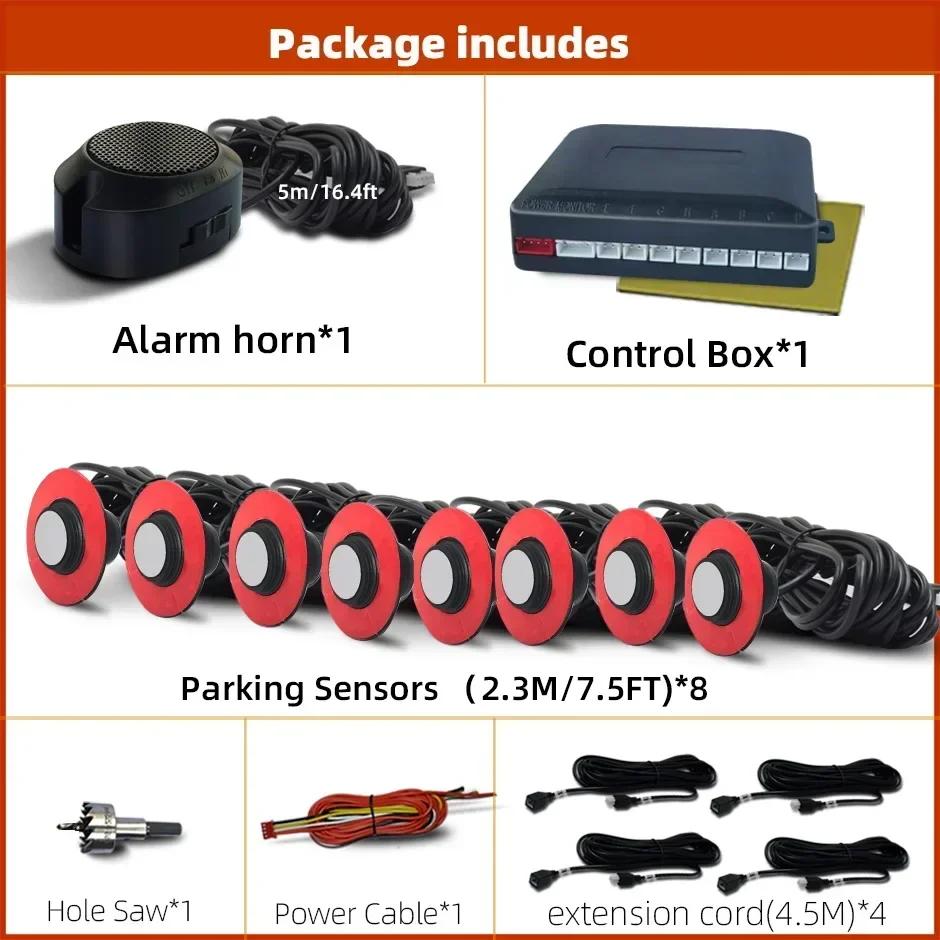 8 Parktronic Original Plane Parking SensorsEmbedded  for Bumper Adjustable DepthTo Assist Rear and Front Backup Radar System....