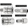 Pressure Washer Quick Connect Couplers, 1/4 Inch NPT Stainless Steel Hose Adapter Set (Internal Thread, External Thread)