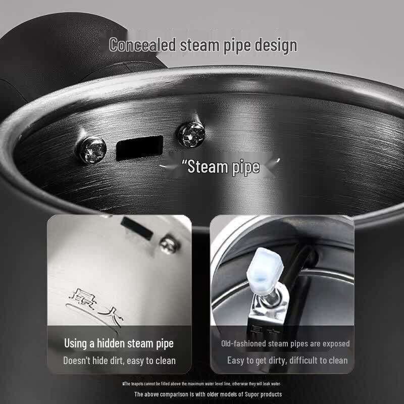 Supor 0.8L 304 Stainless Steel Electric Gooseneck Kettle CN plug (adapter included)