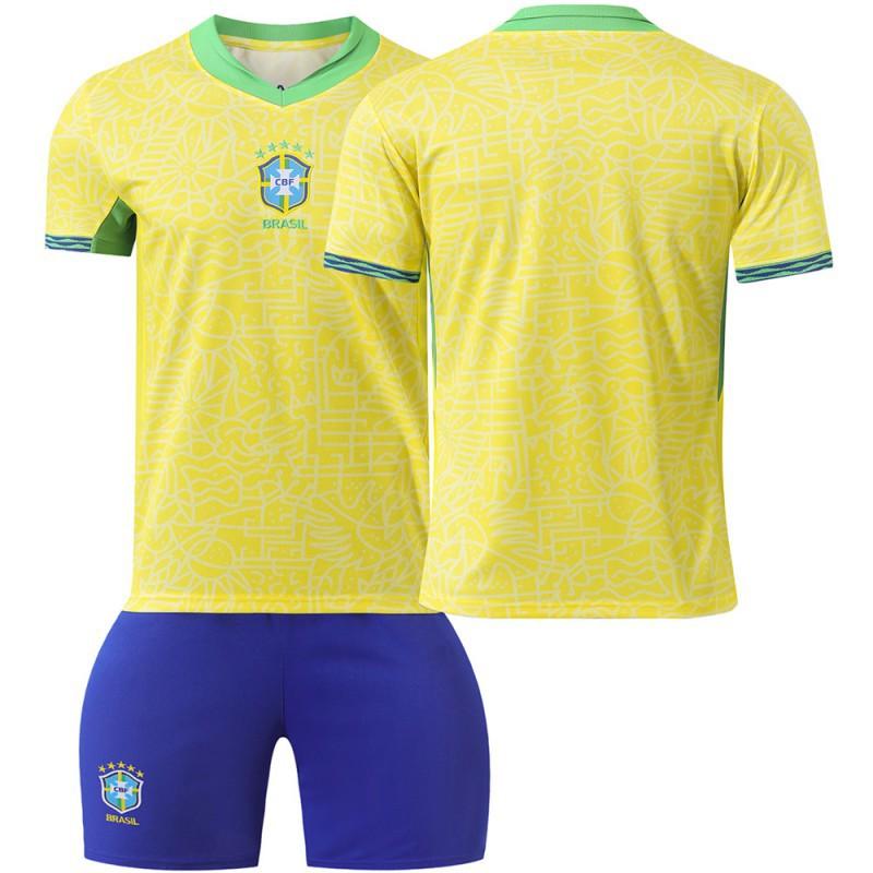 

2425 Football Clothing No. 10 Neymar 7 Vinicius 9 Charlison Adult Children s Jersey Set 16-yard
