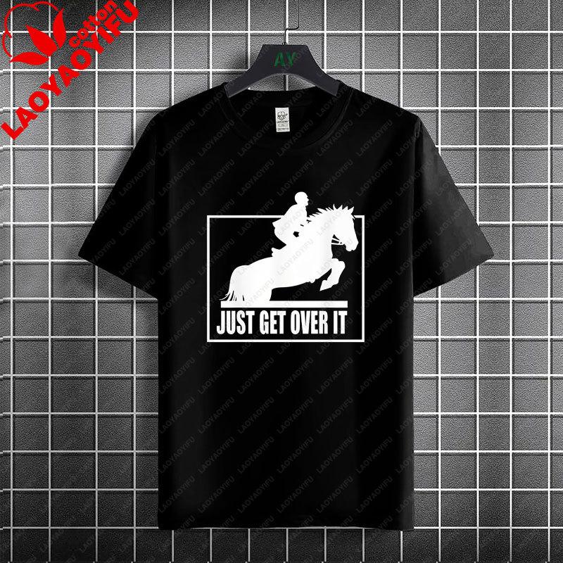 Unisex Unisexs Casual Graphic Tshirt With Western Horse Barrel Racing Design 100 Cotton Short Sleeve Round Neck Tshirt