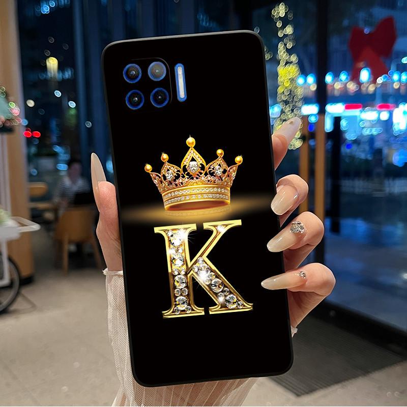 Initial Letter Couple Crown Phone Case For Motorola Moto G 5G Plus Bumper Silicone Black Case Protective Shockproof Soft Cover