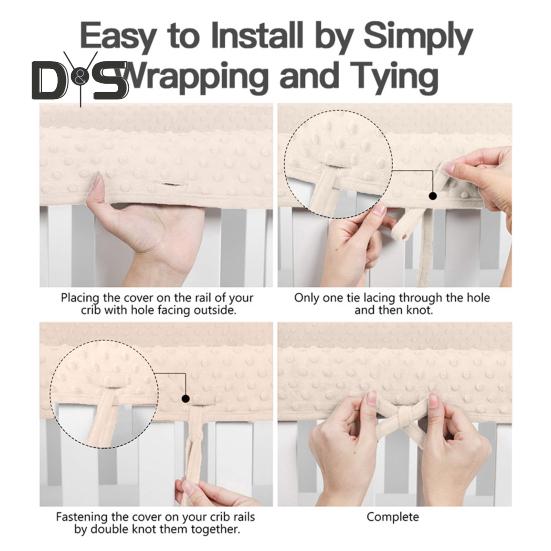 Κάλυμμα ράγας κούνιας 3 τμχ Μαλακό προστατευτικό άκρων ράγας κούνιας κατά της σύγκρουσης ταινία οδοντοφυΐας Γωνιακός προφυλακτήρας ασφαλείας παιδικής κούνιας