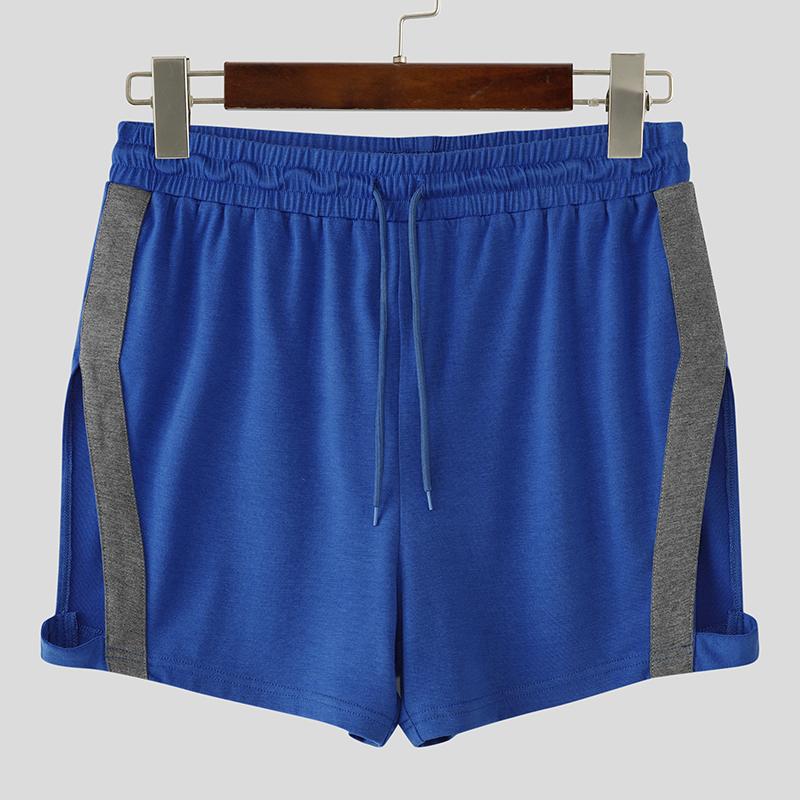 

INCERUN Мужские эластичные шорты-пижама с отстрочкой и вырезами по подолу XL