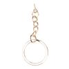 10pcs DIY Key Ring with Chain Portable Metal Key Chain Eye Screw Jewelry Pendant AccessoryGold 28mm