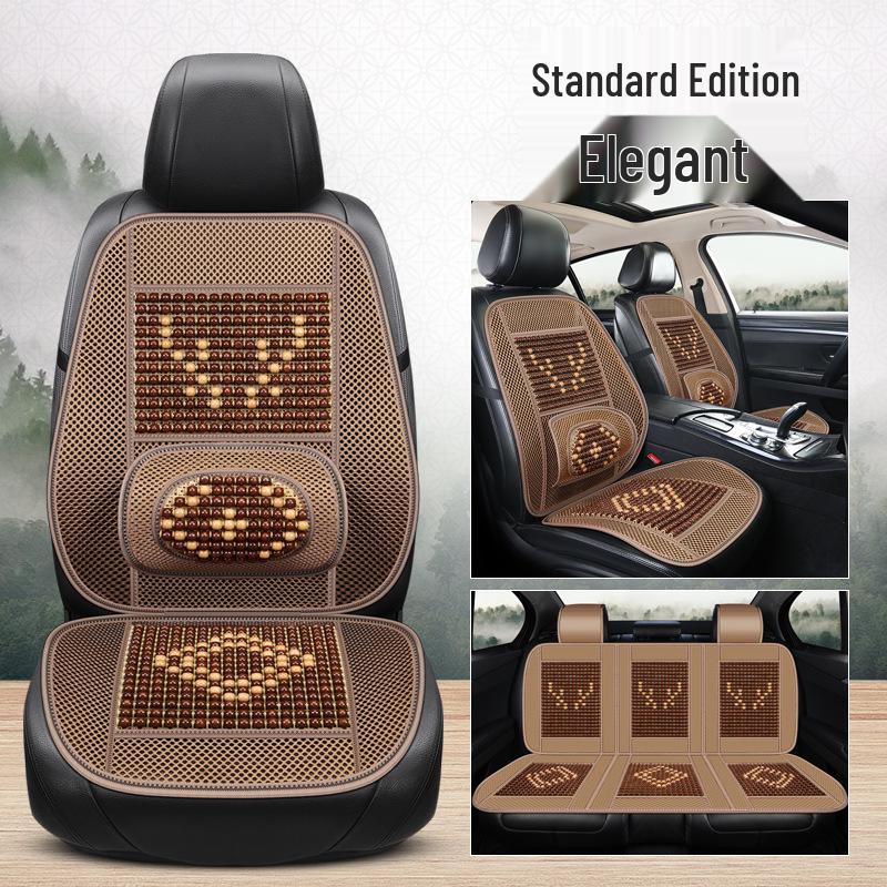 Universal Ventilated Wooden Bead Car Seat Cushion for All Seasons