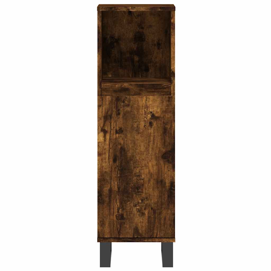 Vidaxl 3-Piece Bathroom Furniture Set, Smoked Oak