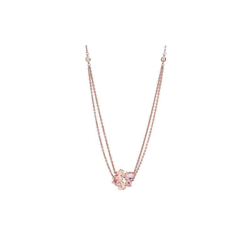 Pandora Peach Blossom Rose 925 Silver Necklace Women's 388101NCC