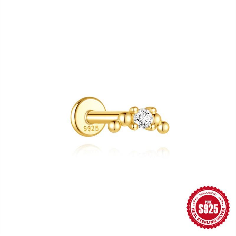 Geometric Star Butterfly Stud Earrings With Zircon Accents Tassel Detail Sterling Pierced Ear Jewelry