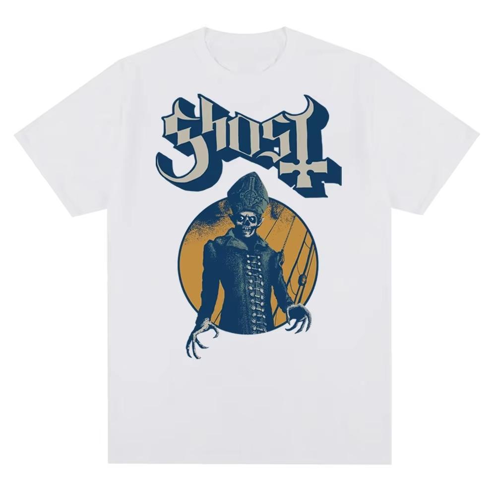 New Ghost Band T-shirt Kid Men T-Shirt Oversize Fashion Cool London Singer Fans Summer Short Sleeve Print Rock Plain Women Tees
