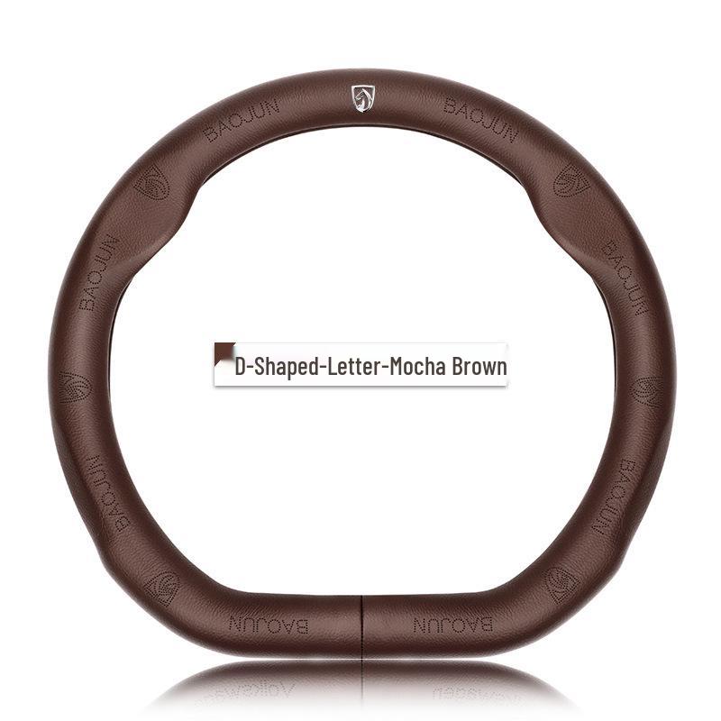 Genuine Leather Steering Wheel Cover for Baojun 730, 510, 530, 310W, 360, 560, 630