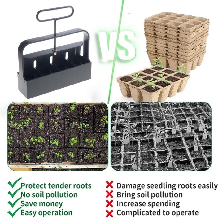 Soil Blocker 4 Cell Soil Block Maker  Handheld Block Maker Blocking