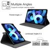Case + Tempered Glass - BOOLING - iPad Air 4/5 10.9" - 360° Protection - Black Faux Leather - Multi-Angles