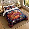 Autumn Harvest Theme Personalized 3Pcs Bedding Set Custom Text & Name 1 Sheet 2 Pillowcases Household Bedding 1pc