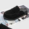 2025 summer new men's bag head half slippers one pedal lazy casual shoes 55336 black-J