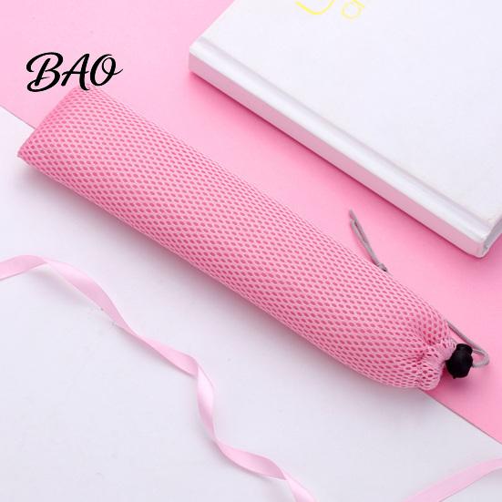 Outdoor Travel Cutlery Organizer Mesh Drawstring Bag for Straws And Chopsticks, Portable Breathable Polyester Compact Utensil Pouch Work Pouch,