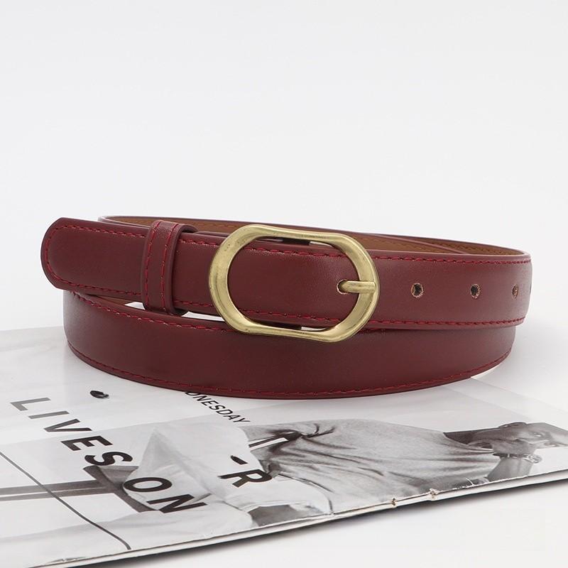 Womens Spring Simple Belt With Alloy Buckle For Everyday Jeans And Skirts