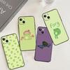 Cute Cartoon Frog Phone Case For iPhone 17 Pro Max 16 15 14 13 12 11 Pro Max Plus 12 13 Mini 16e 17 Air Cover