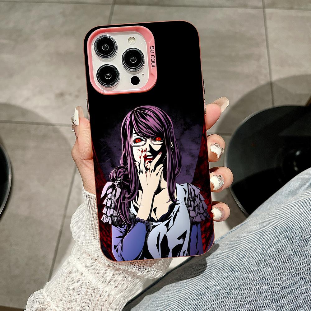 

Tokyo Ghoul Rize Mobile Phone Case for iPhone 17 16 15 14 13 12 11 X XR XS 8 7 Pro Max Plus Translucent Pink Cover Luxury Pretty iPhone 13