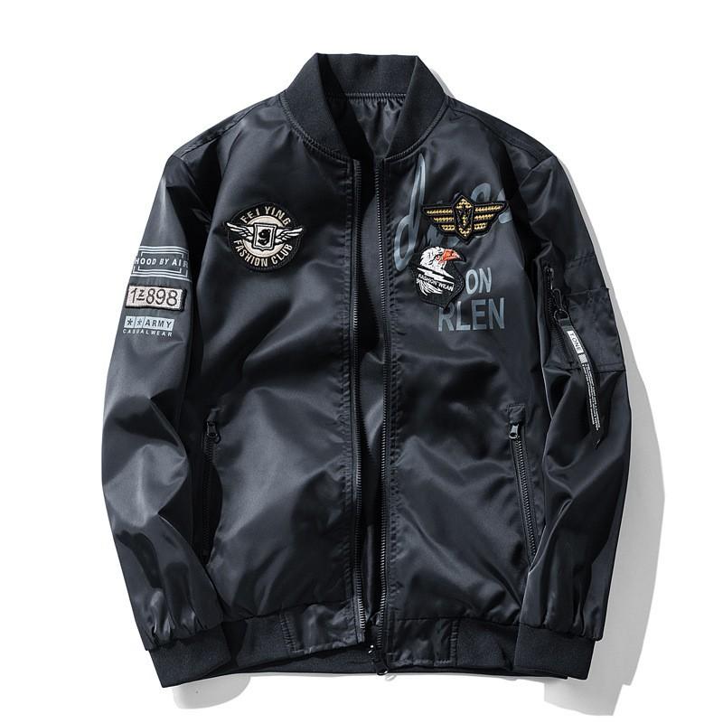 

Men s Wear Double-sided Flight Suit Youth Casual Pilot Cotton Jacket B03 Retro M