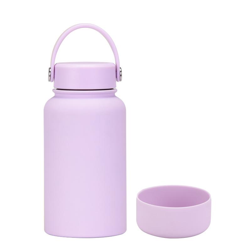 650Ml Stainless Steel Thermos Cup Non-Slip Outdoor Portable Water Cup Simple Wide Mouth Sports Kettle