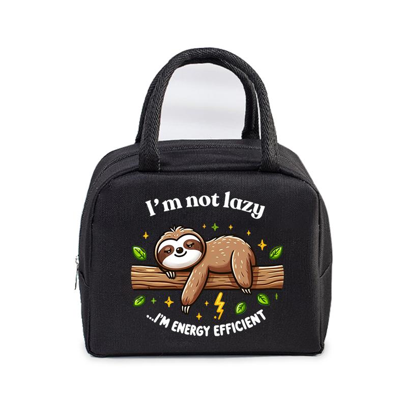 Tragbare Cartoon Faultier Print Lunchtasche Lustige Anime Tier Tragetasche Lebensmittel Kühltasche Bento Taschen Thermische Lunch Lebensmittelbox Taschen Frauen Männer