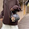 This year's popular versatile portable small square bag 2025 new fashion niche solid color shoulder messenger bag