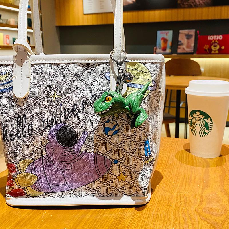 Tyrannosaurus Rex Plush Keychain: Fun Biting Hand Toy & Backpack Pendant for Kids