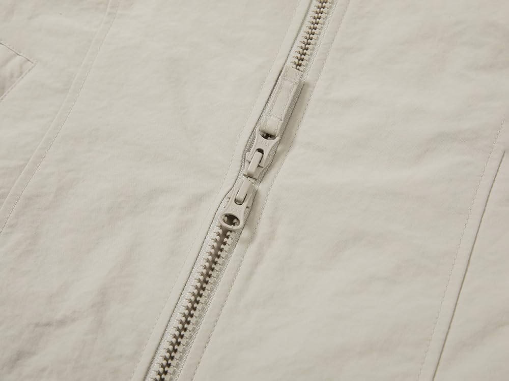 Snow Peak Polywasher Hood Windbreaker Light Beige Outer Size L Wmn's GS-S25FWFWB67 Women's Jacket,