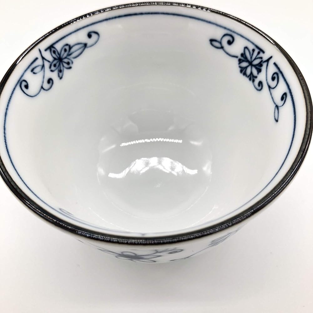 Nihon Tosai Line Aoi Tea Cup Set with Saucer Traditional Japanese Design