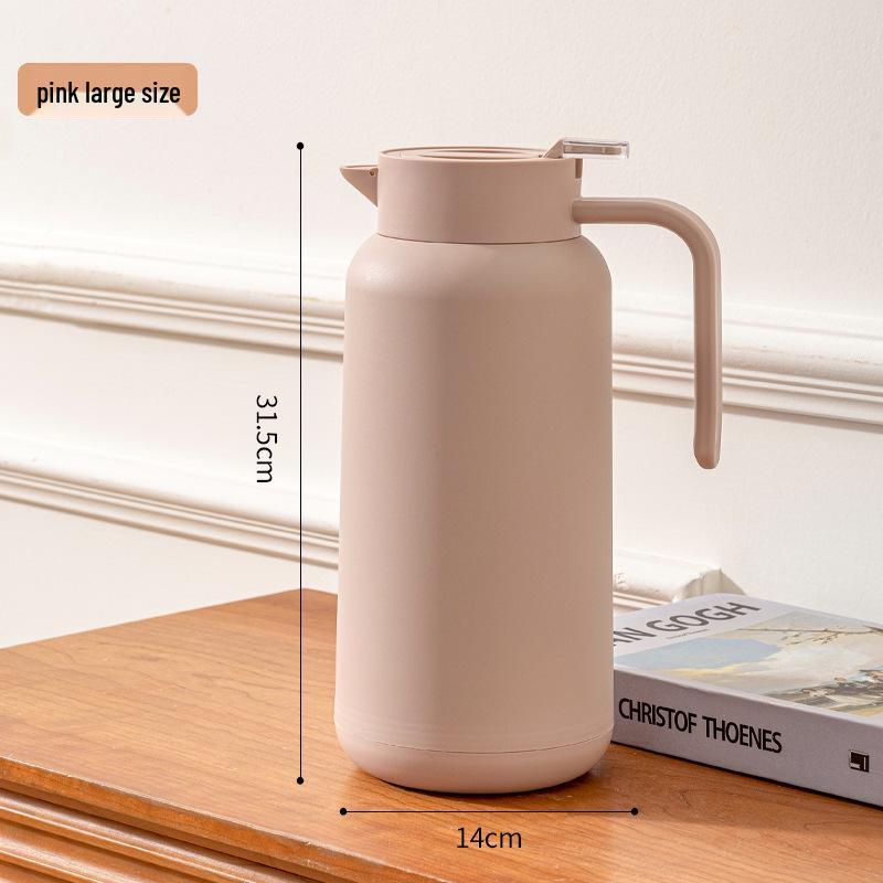Large Capacity Glass Liner Thermos Flask - Insulated Hot Water Bottle for Home and Office